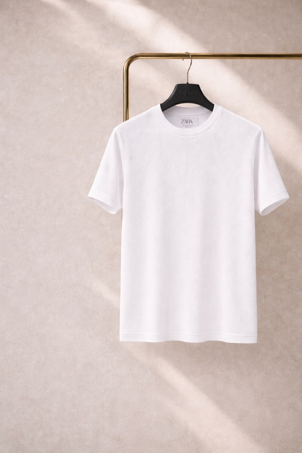 Anim Clothing® Signature Micro-Ribbed Essential Tee -Arctic White